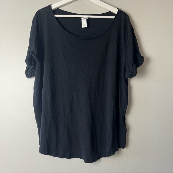 H&M Tops - H&M Black Crew Neck Tee XL